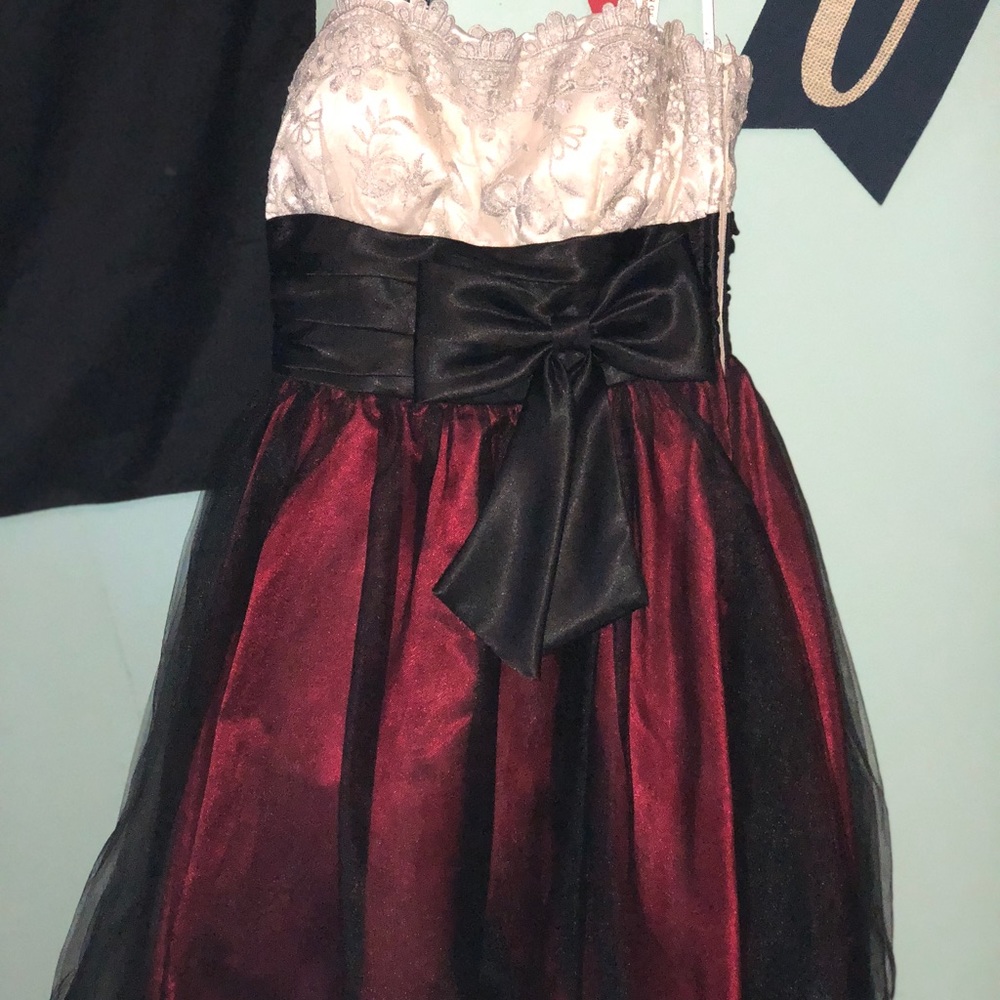 Red and White Vonmaur Dress